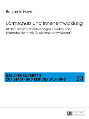 cover image of Laermschutz und Innenentwicklung